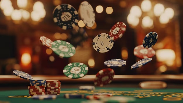 Live Texas Poker table on duniagacor77 with dealer and player interface